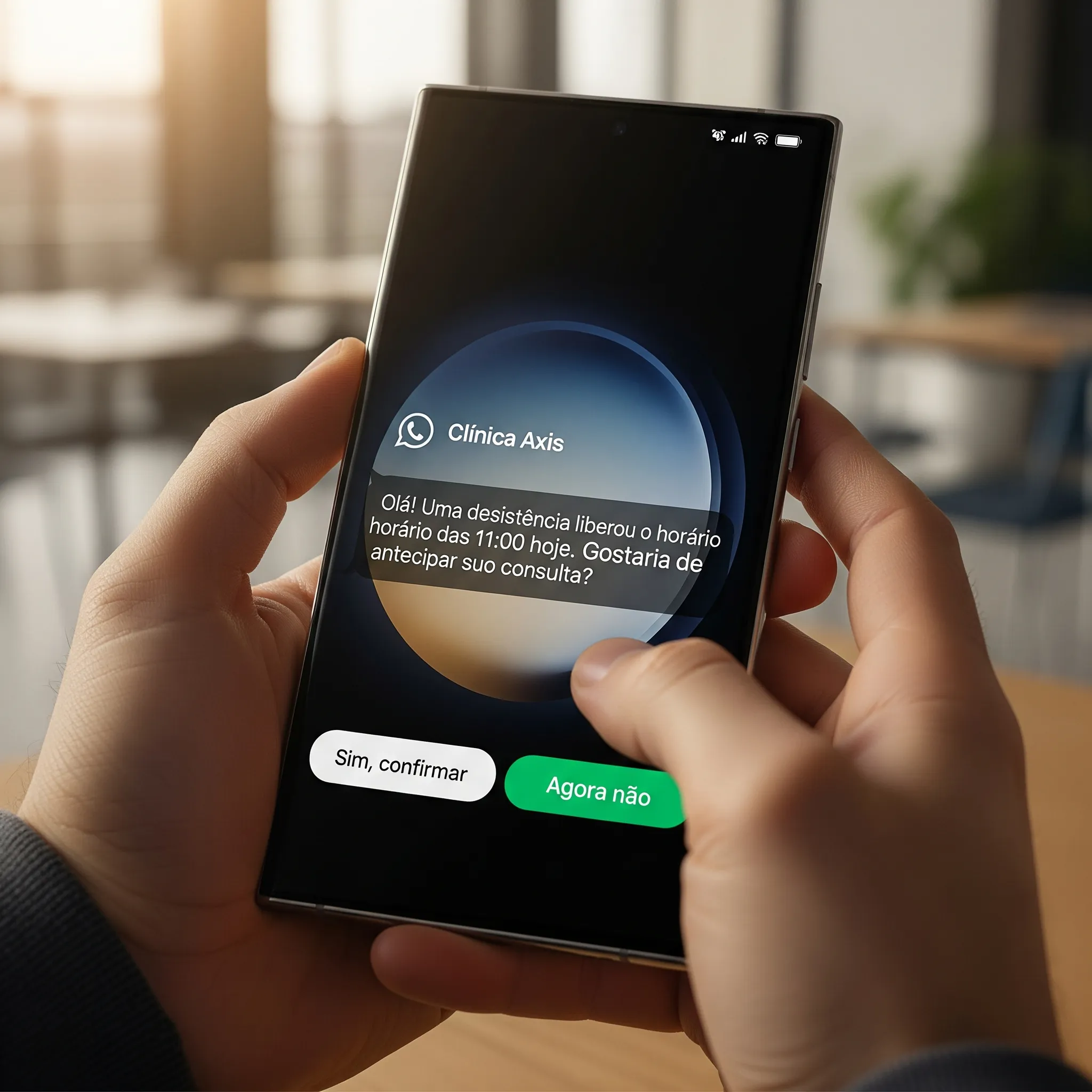 Varredura e notificação automática de pacientes em espera